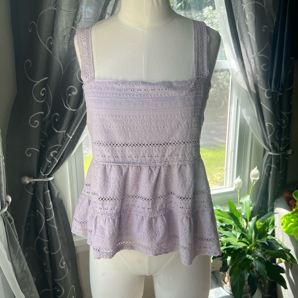 Aeropostale Lilac Lace Tank Top